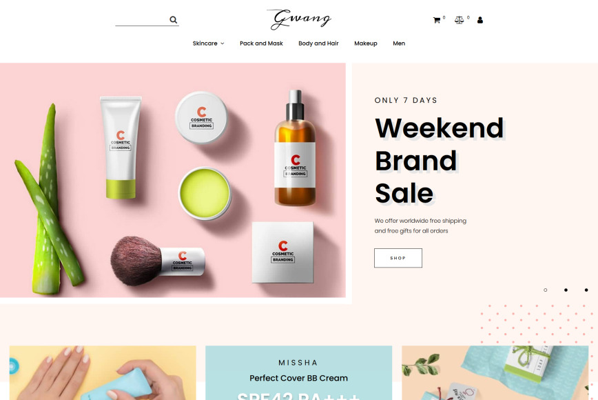 Thiết kế website b&aacute;n mỹ phẩm