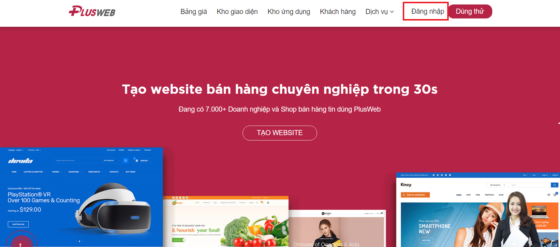 đăng nhập tr&ecirc;n trang chủ